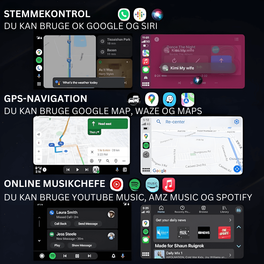 DataStream™ | Trådløs carplay- og Android Auto-adapter