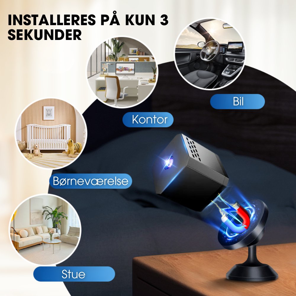 NanoGuard™ – Mini trådløst HD-sikkerhedskamera – fungerer uden Wi-Fi